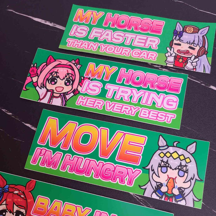 Umamusume Bumper Stickers Umamusume Bumper Stickers